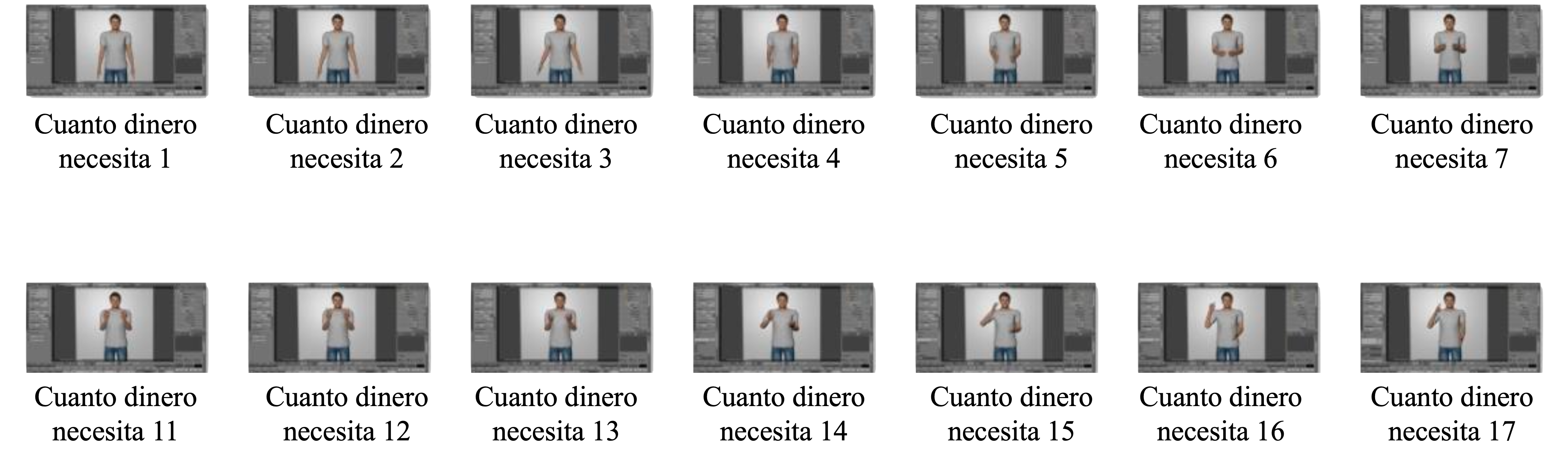 Imágenes para la creación de una lengua de señas
